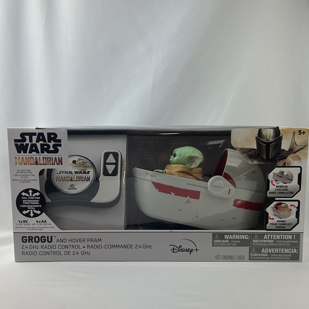 Disney Star Wars Grogu in White Hover Pram - Remote Controlled - New in Box
